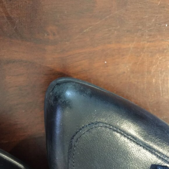 ECCO LEATHER FLAT SHOES SIZE 10 - Picture 7 of 8